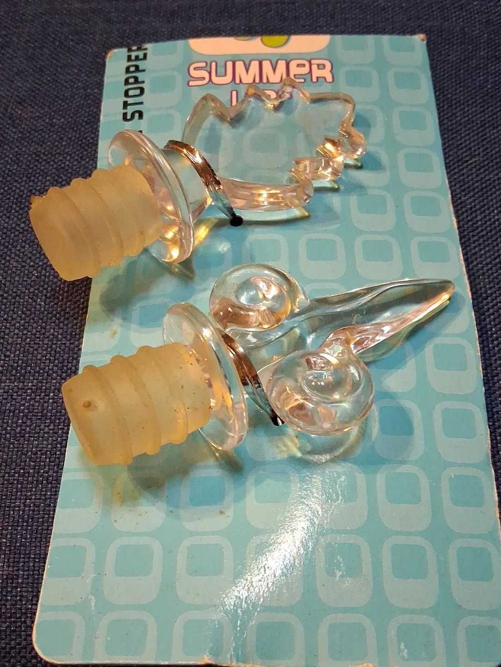 Clear Pineapple & Scissors Kids Wine Bottle Stoppers - Set of 2